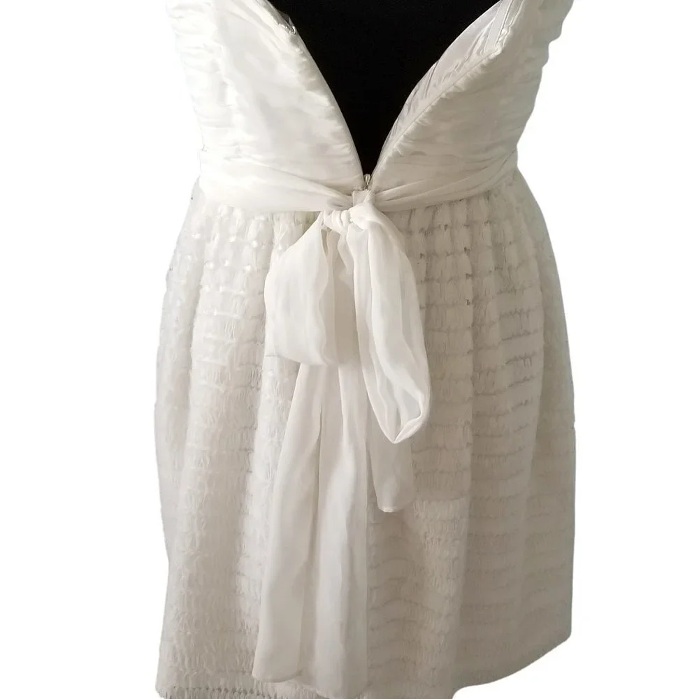 NWT Jill Stuart White Strapless Mini Cocktail Prom Sweet 16 Dress - Picture 5 of 15